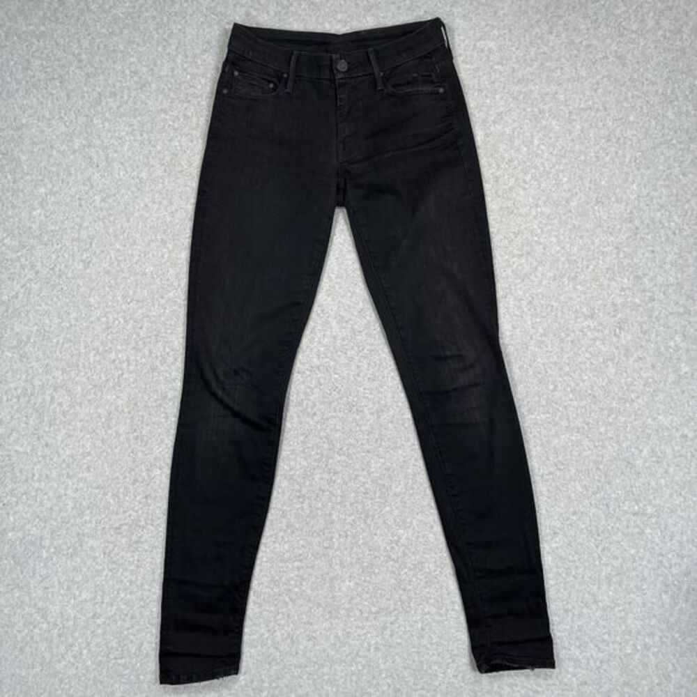MOTHER‎ Jeans Womens 26 x 31 The Looker Nine Lives Black Skinny Leg Low Rise